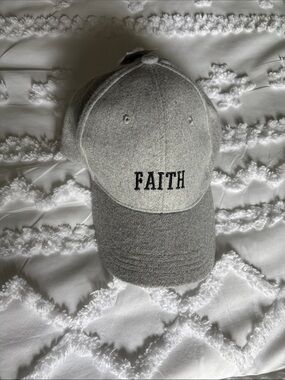 Rainbow Gray 'FAITH' Embroidered Baseball Cap